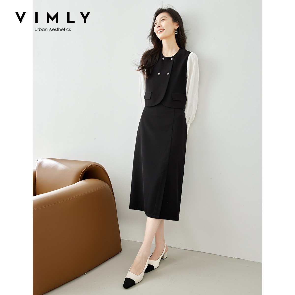 Winter Clothing Women'S - VIMLY Women Elegant Skirt Sets Ladies
