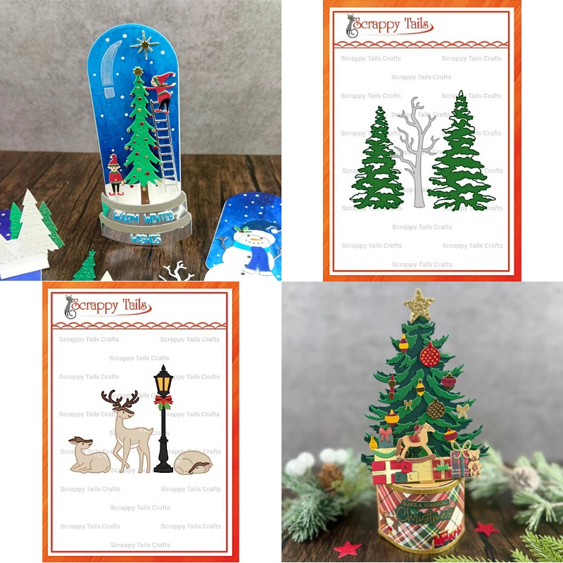 Winter Clothing Essential - Large Traditional Snowman Winter Forest Tree