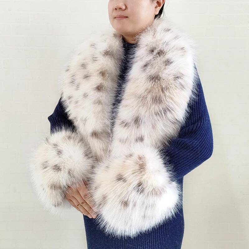 Winter Clothing Stores - Large Women Faux Fox Fur Scarf