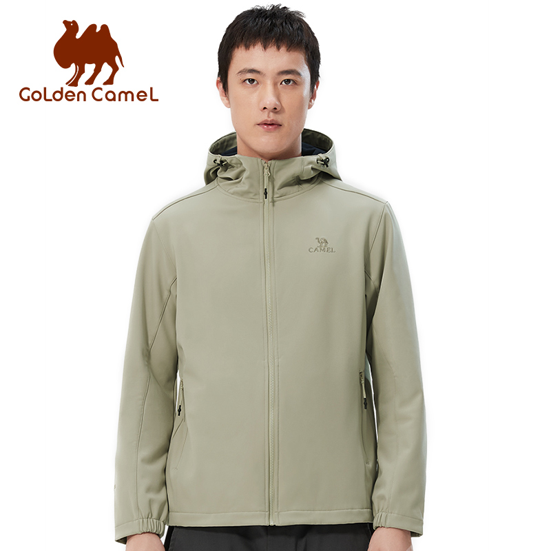 Windproof Jacket Softshell - GOLDEN CAMEL Hiking Jackets for Men