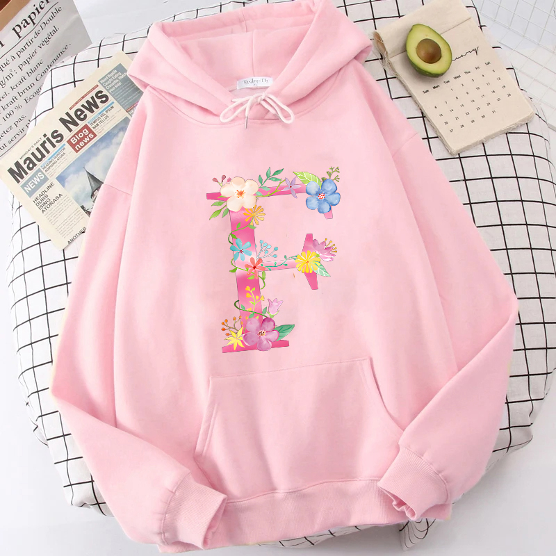 Winter Clothing Essential - 26 Alphabet A-Z Pink Flower Letter