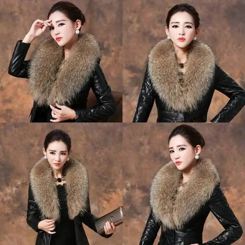 Natural Raccoon Fur Collar Rea - Winter Clothing Uae recension och pris