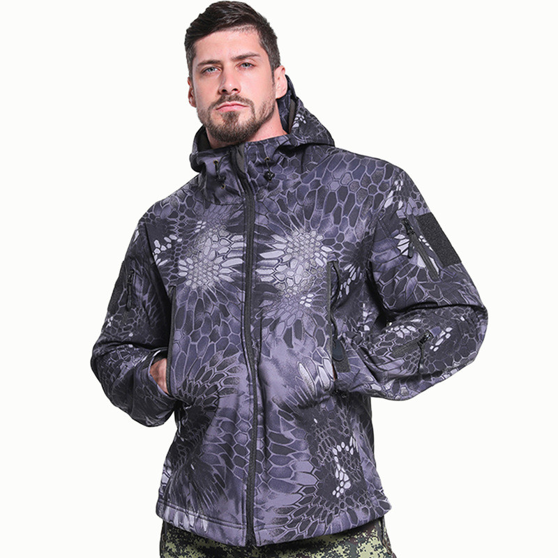 Outdoor Men Loose Tactical Hoo - Windproof Jacket Softshell recension och pris