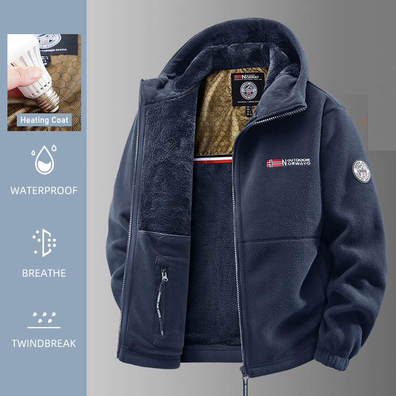 Men Heated Jacket Winter Polar - Windproof Jacket Softshell recension och pris