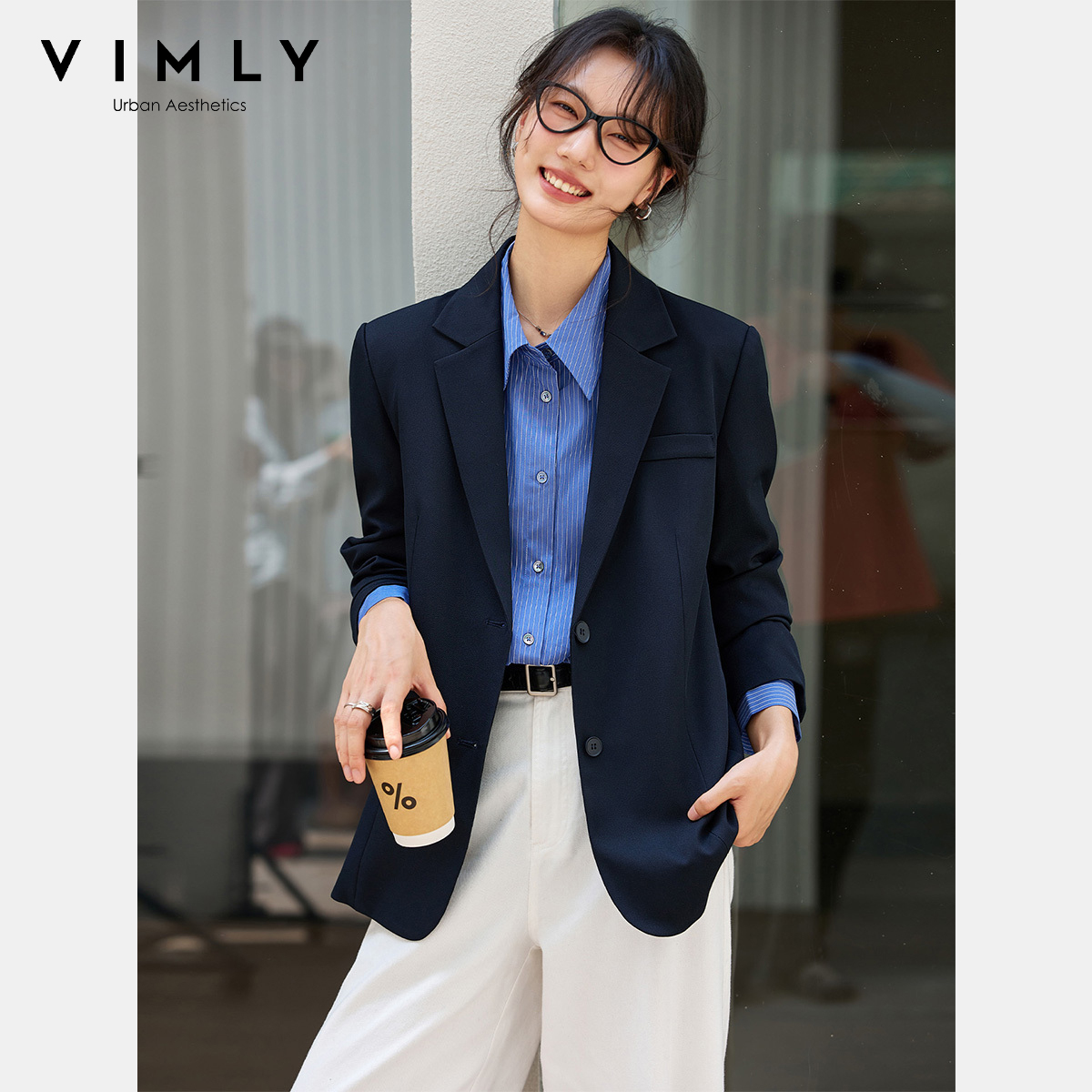 VIMLY Women's Navy Blue Jacket - Winter Clothing Trends 2026 recension och pris