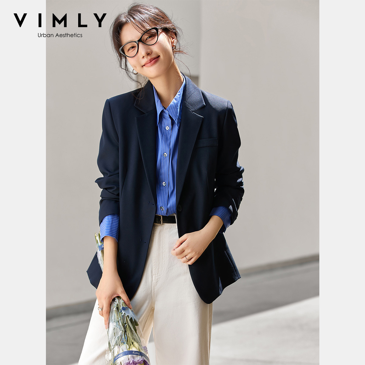 VIMLY Women's Navy Blue Jacket - Winter Clothing Trends 2026 recension och pris