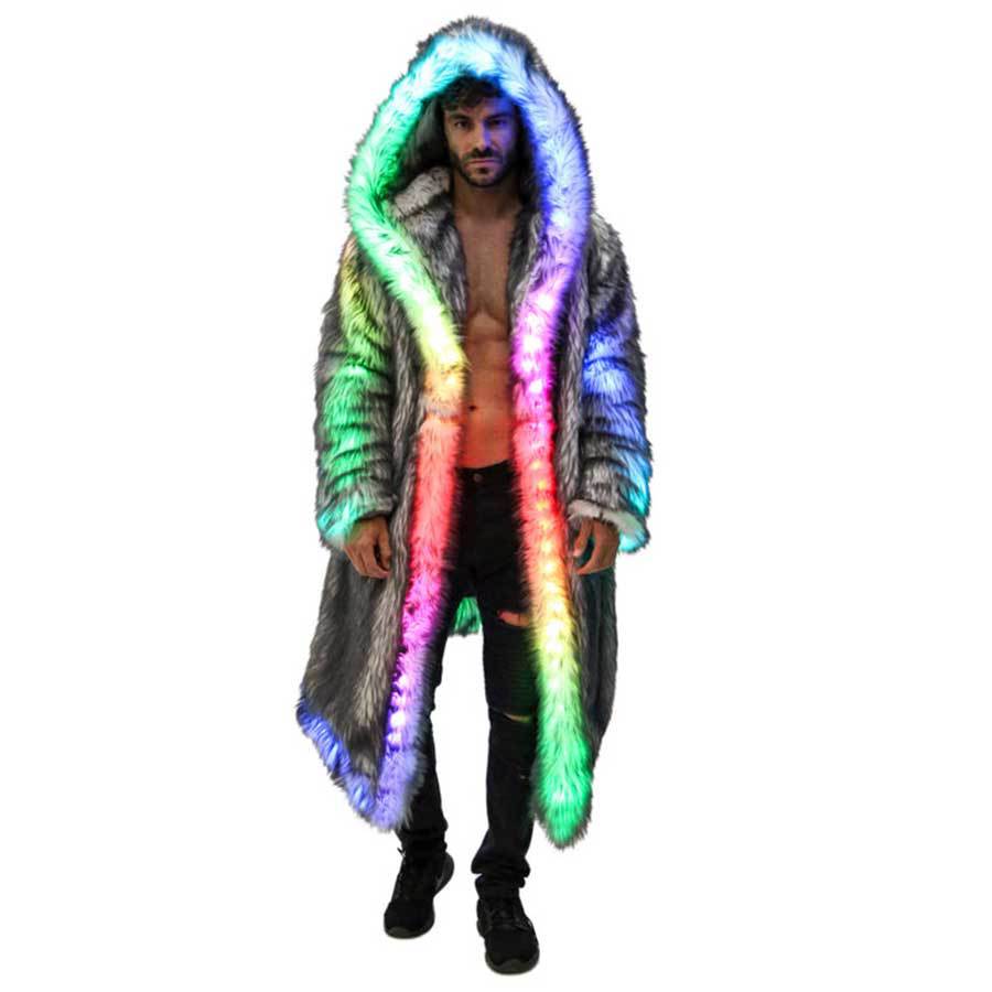 Faux Fur Coat Men Hooded Outer - Winter Clothing Uae recension och pris