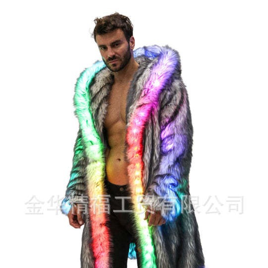 Faux Fur Coat Men Hooded Outer - Winter Clothing Uae recension och pris