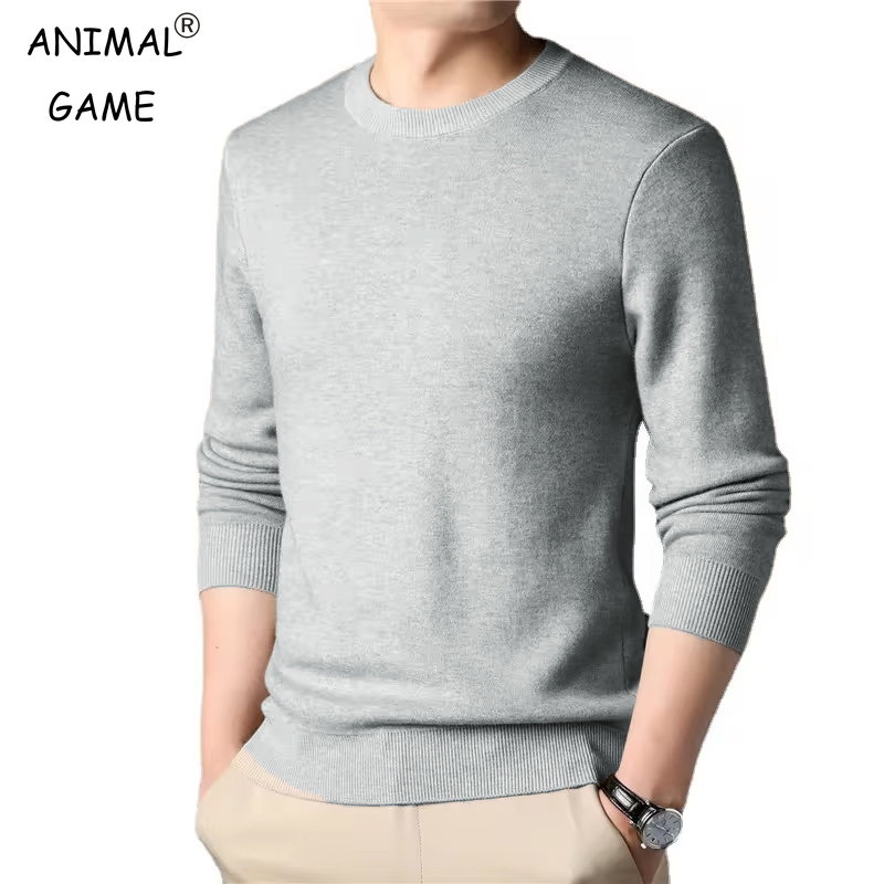 Men's Solid Color Knitted Pull - Winter Clothing Uae recension och pris