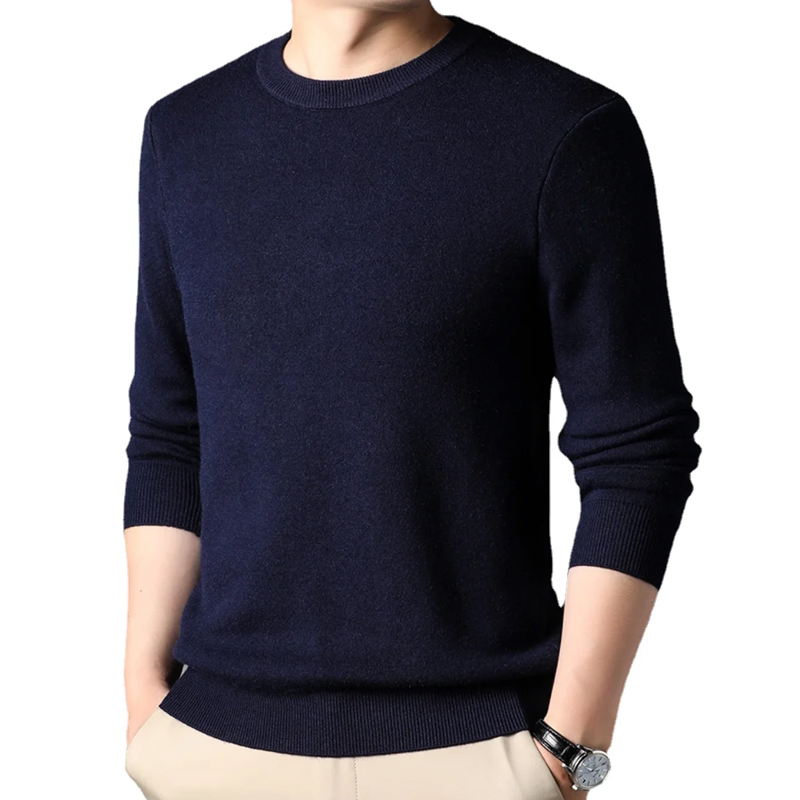 Men's Solid Color Knitted Pull - Winter Clothing Uae recension och pris