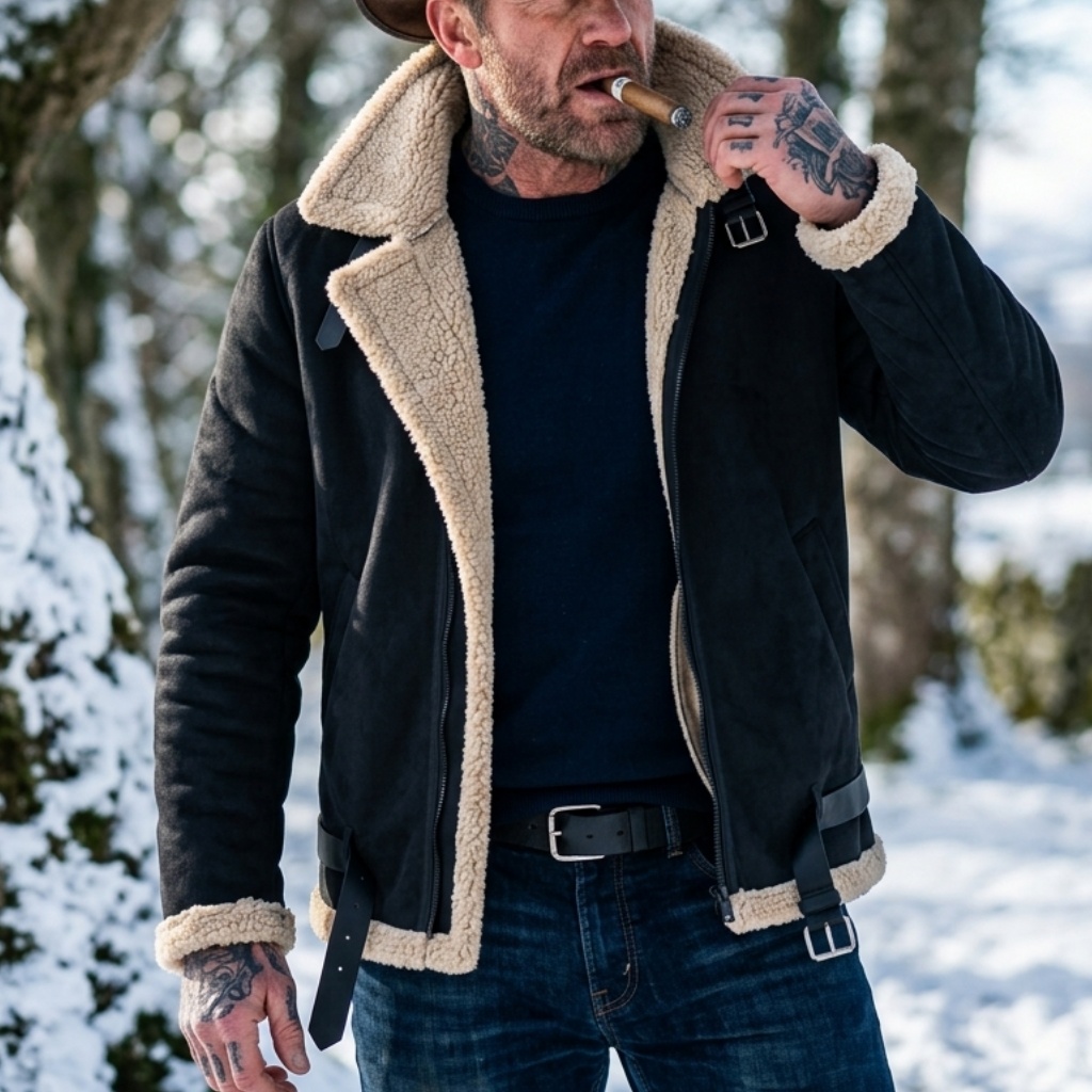 Men Winter Faux Suede Jacket F - Winter Clothing Uae recension och pris