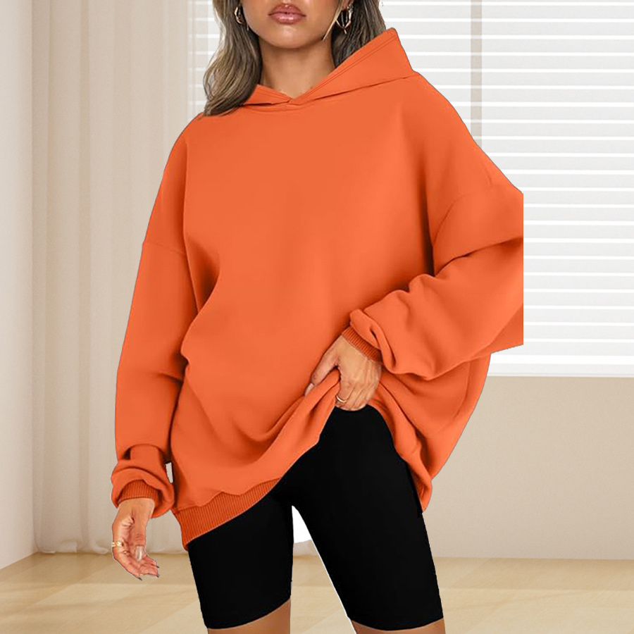 Plus Size Basic Solid Color Ho - Winter Clothing Women'S recension och pris