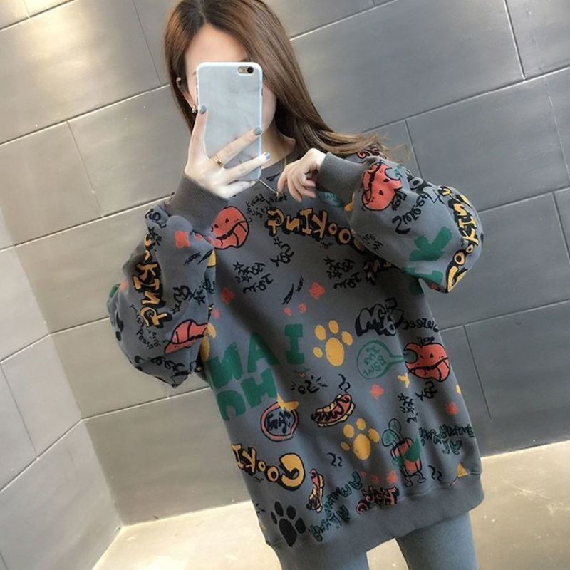Casual Printed Loose Women's S - Winter Clothing Essential recension och pris