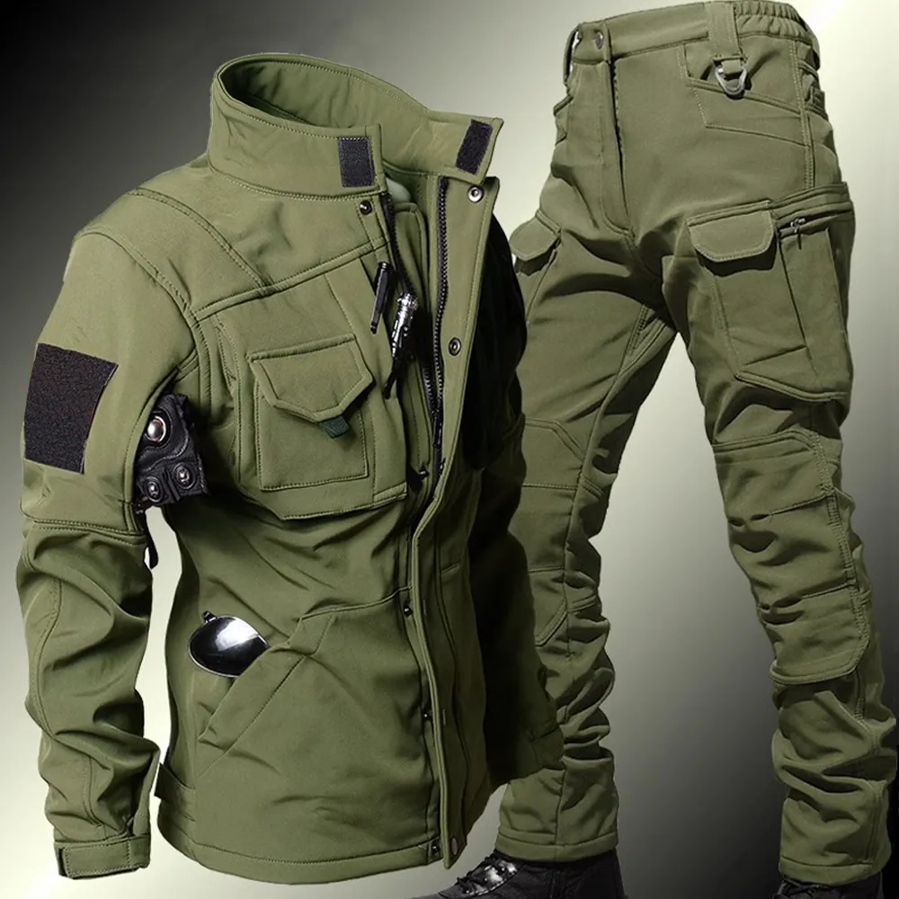 Men's Tactical Sets Winter Sha - Windproof Jacket Softshell recension och pris