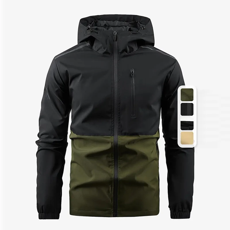 Color-blocked Hooded Waterproo - Windproof Jacket Softshell recension och pris